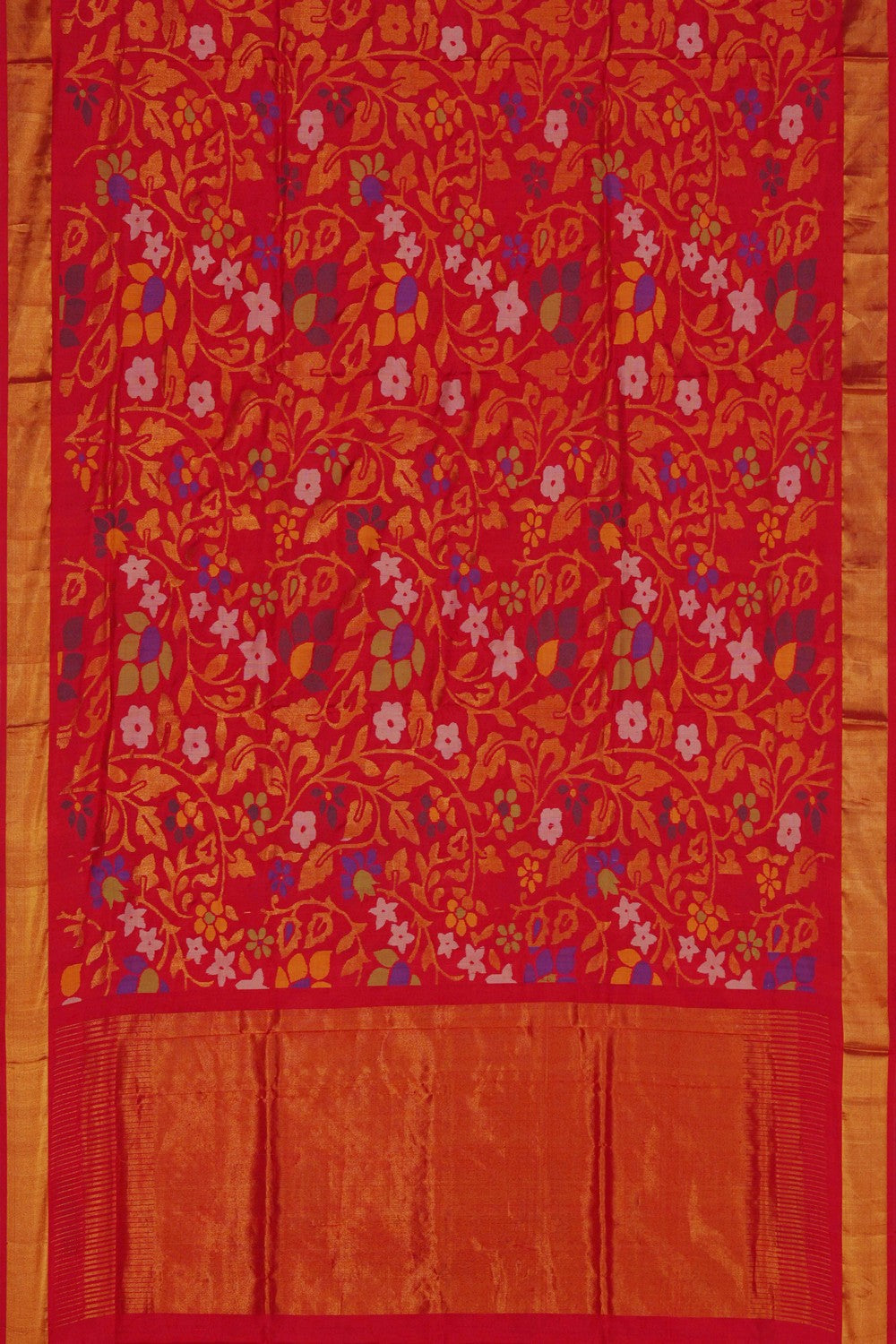 Image of Uppada Brocade Silk Red Saree