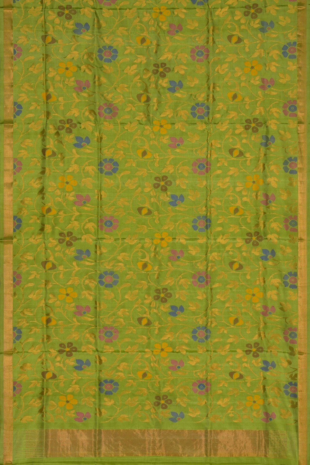 Image of Uppada Brocade Silk Green Saree