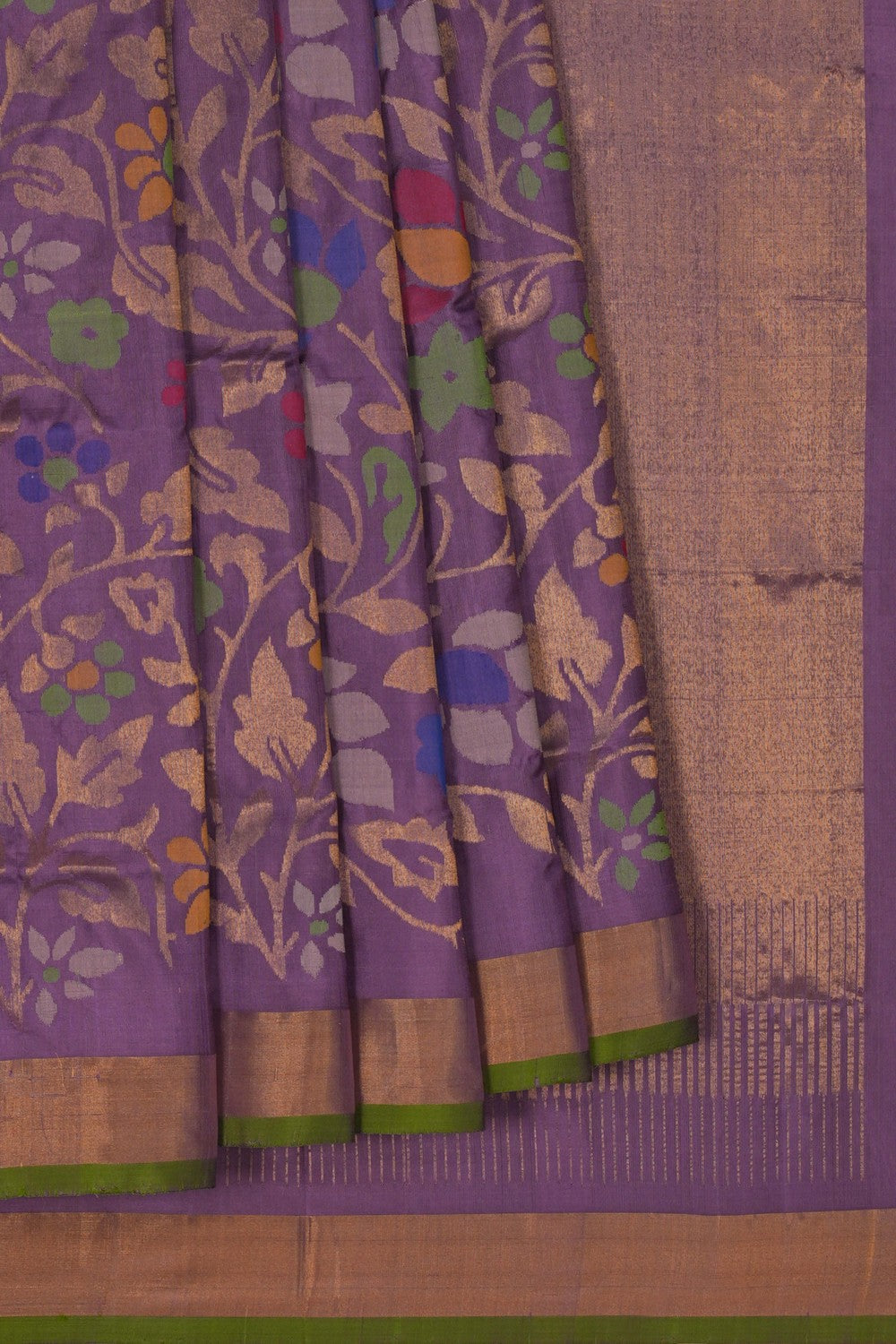 Image of Uppada Brocade Silk Purple Saree