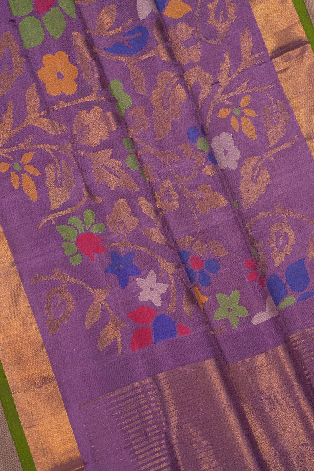 Image of Uppada Brocade Silk Purple Saree