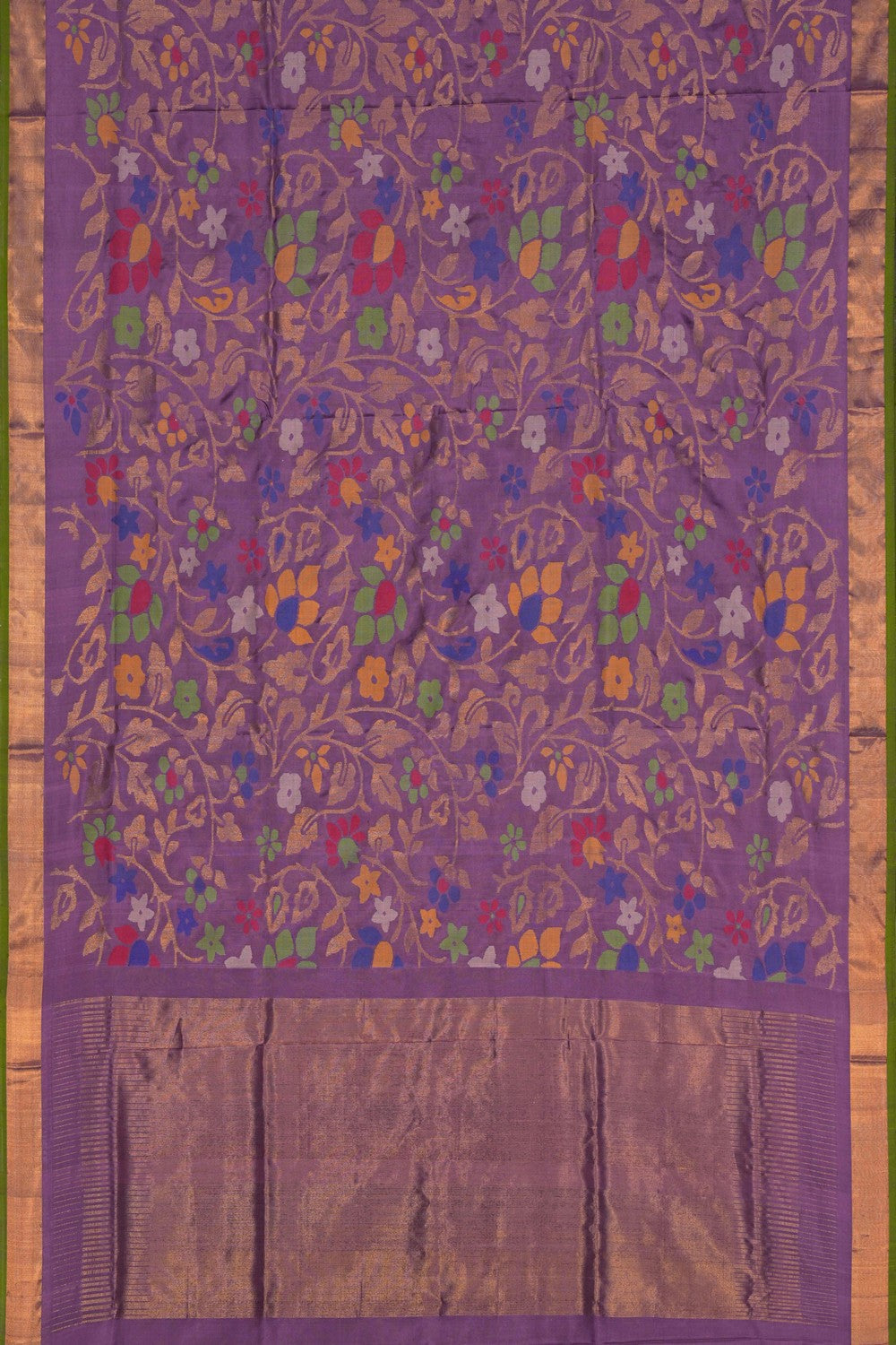 Image of Uppada Brocade Silk Purple Saree