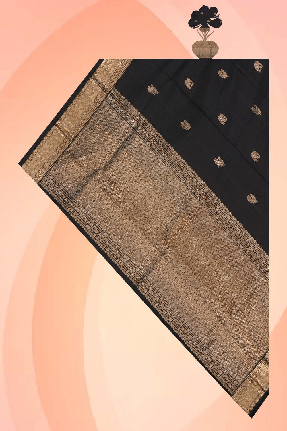 Image of Kanchi Silk Black Dupatta