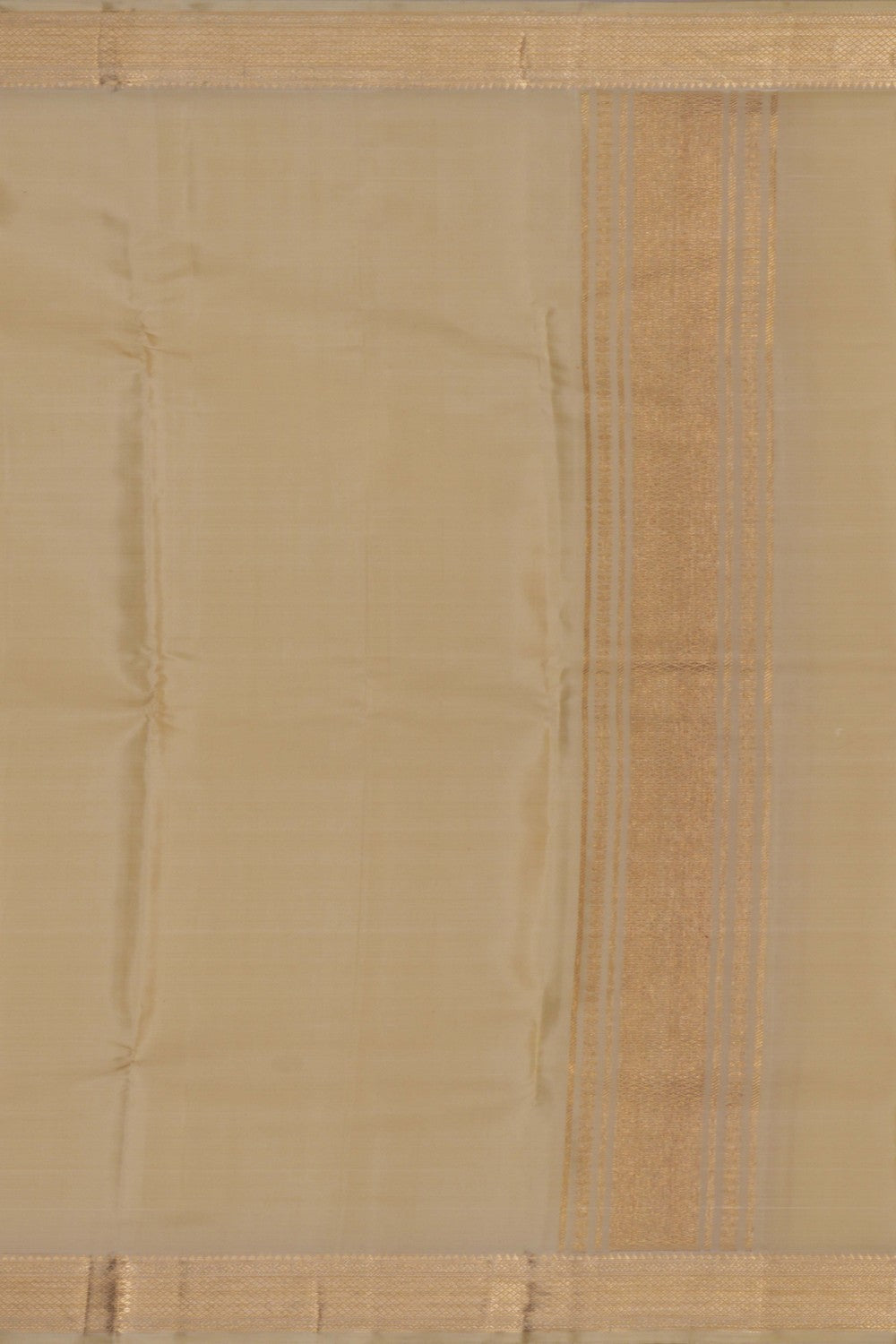 Image of Kanchi Silk Cream Traditional Dhoti With Kanduva (8 X 4)