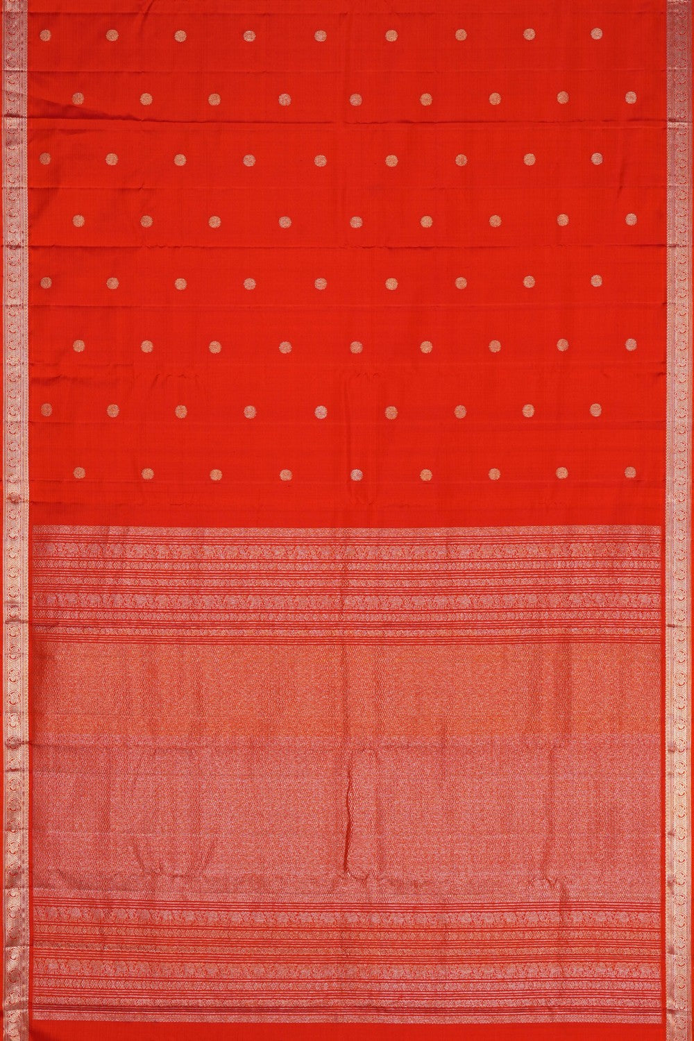 Image of Kanchi Silk Orange Saree