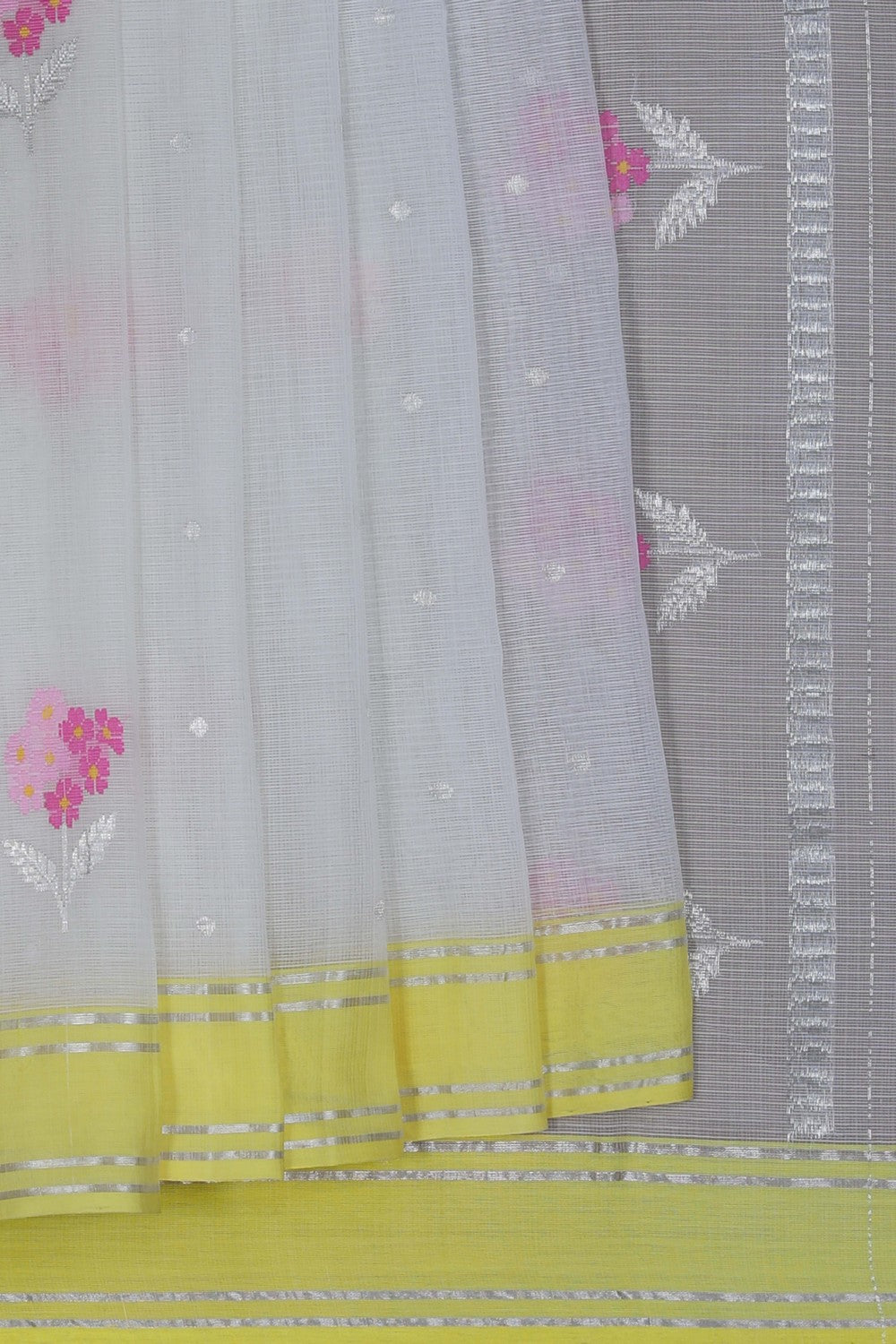 Image of Kota Silk Off-White Saree