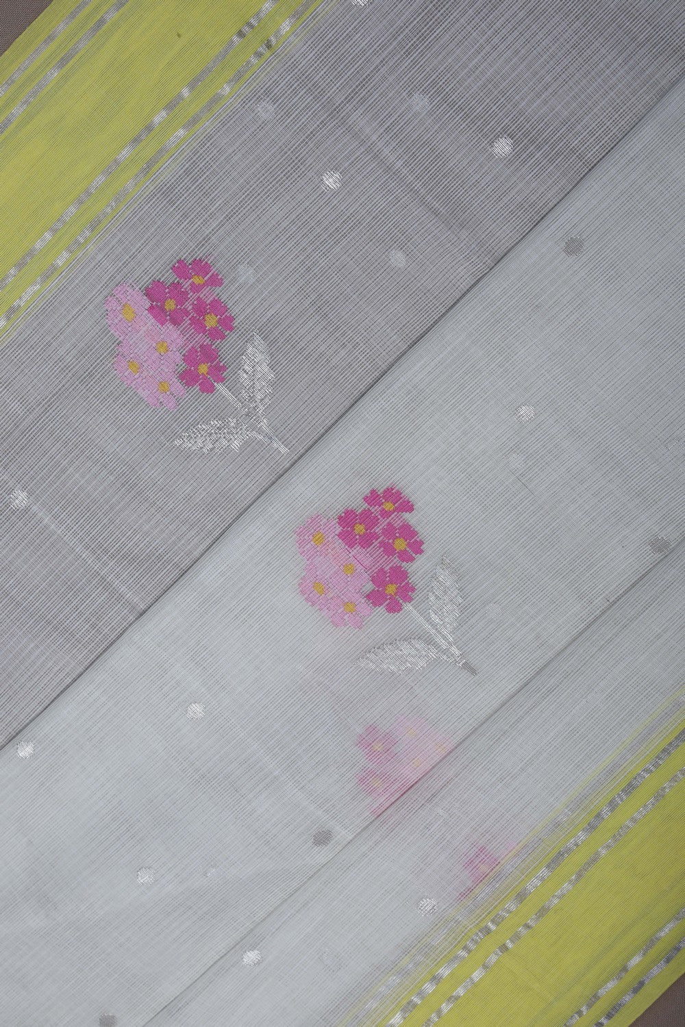 Image of Kota Silk Off-White Saree