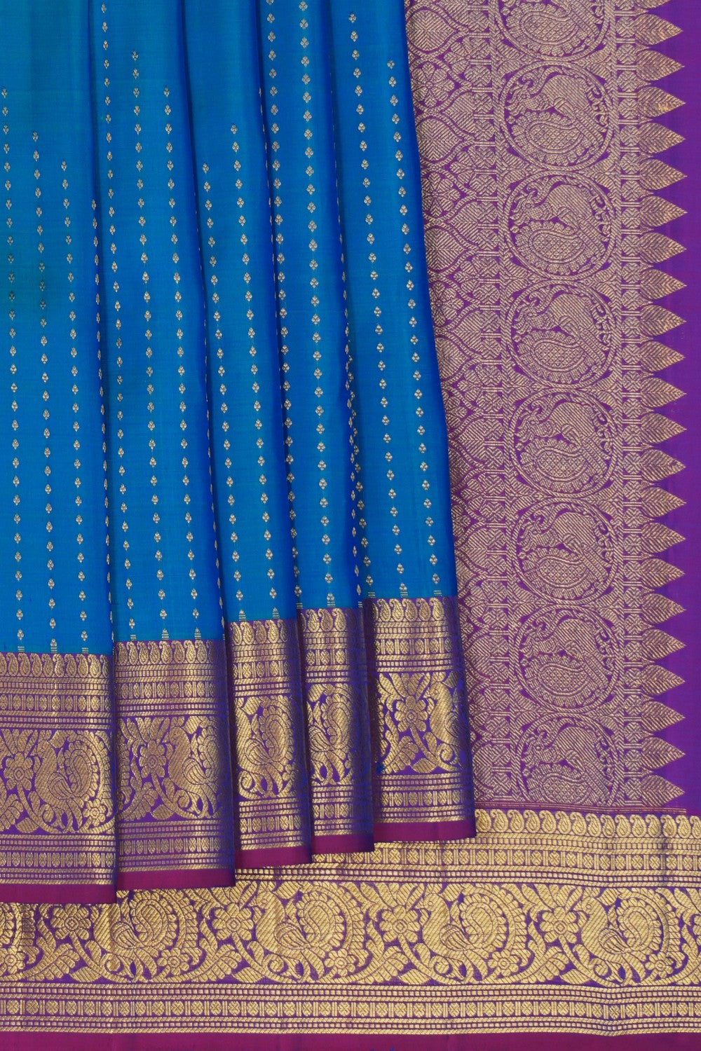Image of South Silk Blue Saree