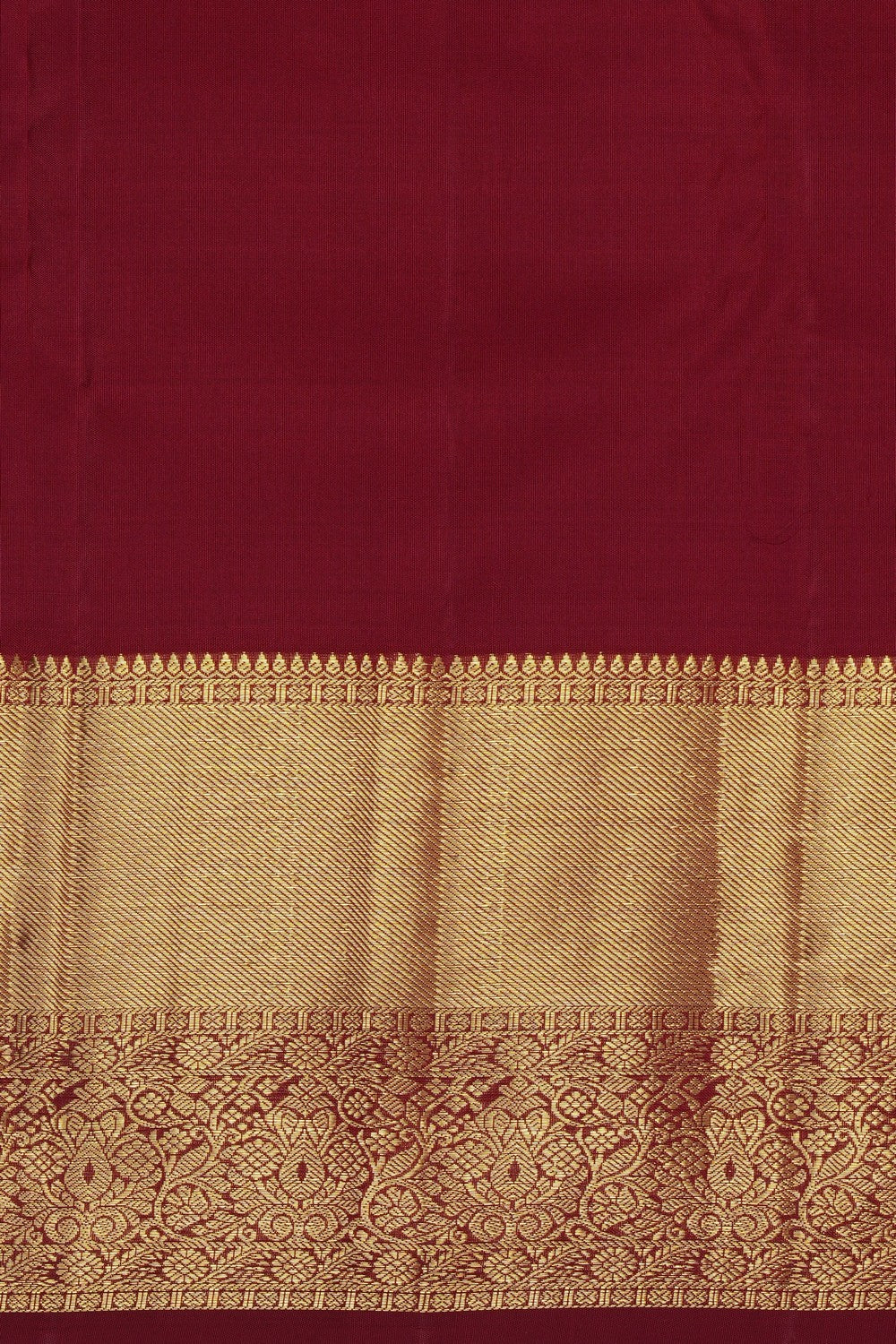 Image of Kanchi Silk Maroon Saree