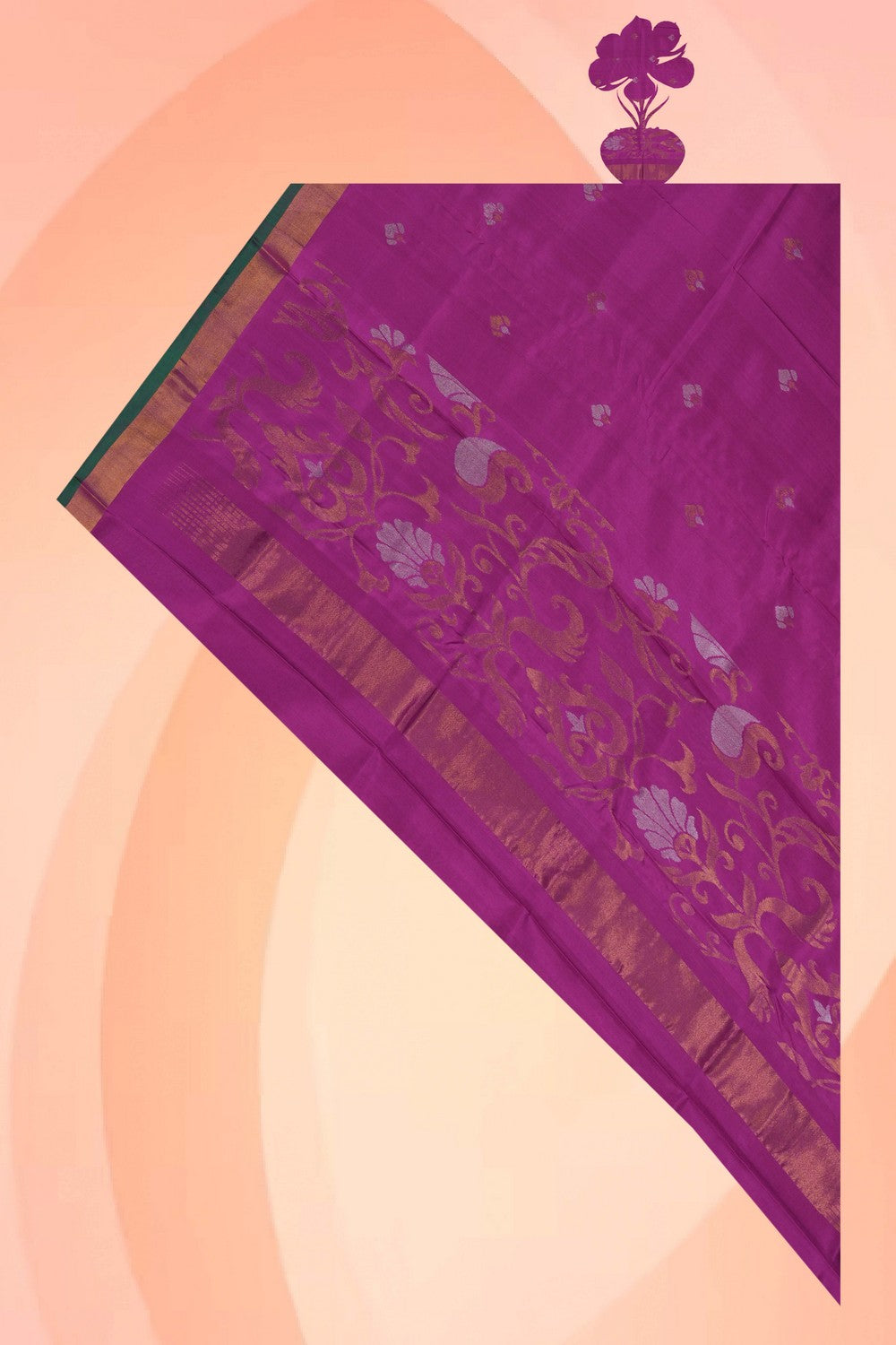Image of Uppada Silk Magenta Dupatta