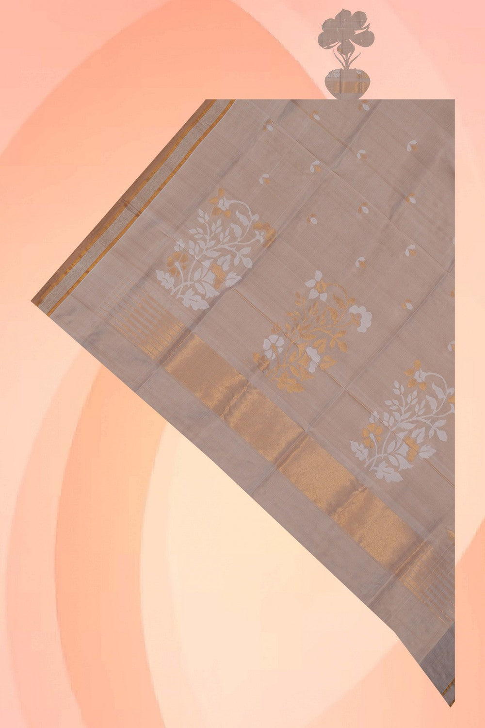 Image of Uppada Silk Beige Dupatta
