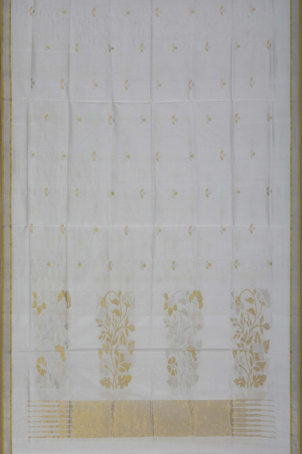 Image of Uppada Silk White Dupatta