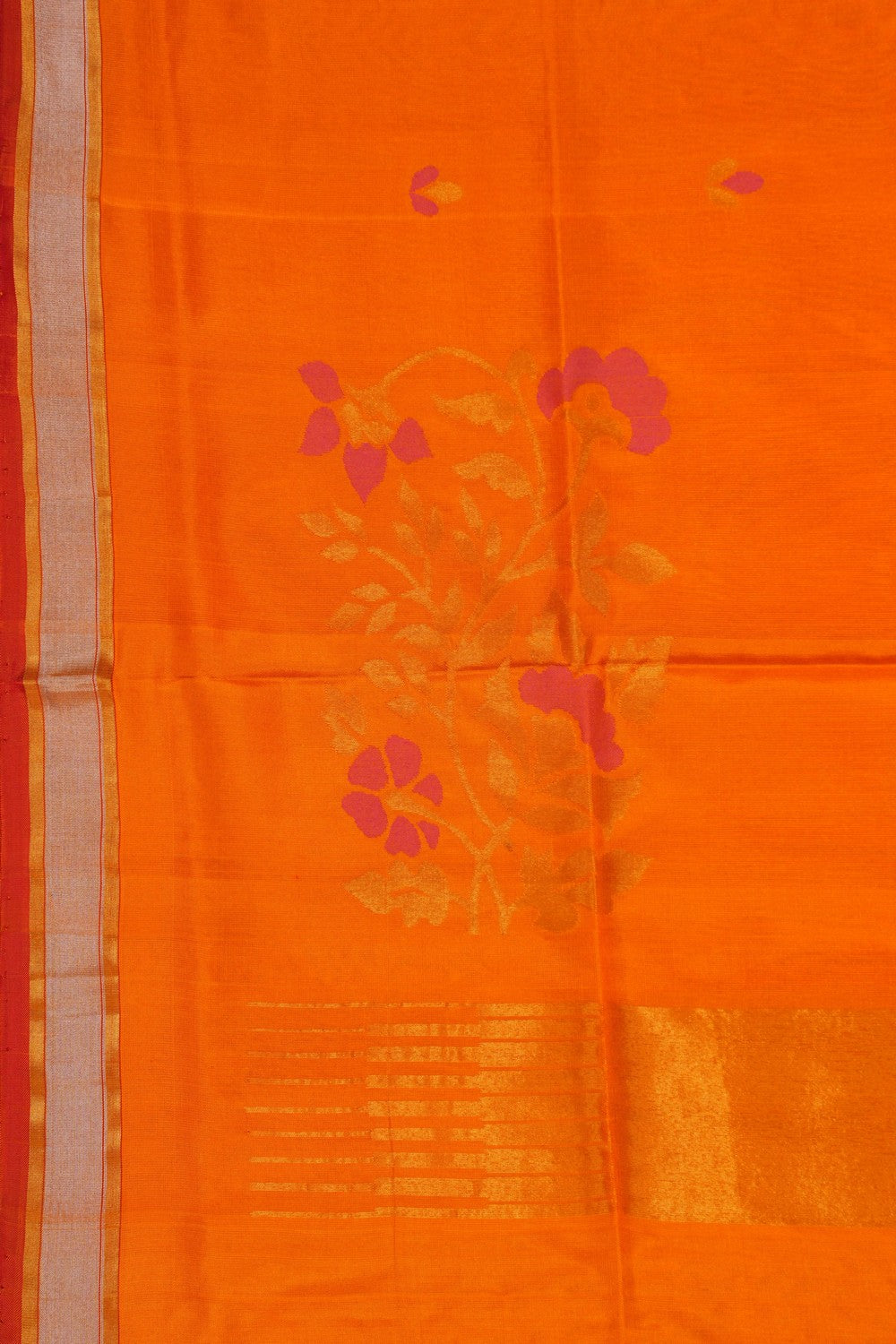 Image of Uppada Silk Orange Dupatta