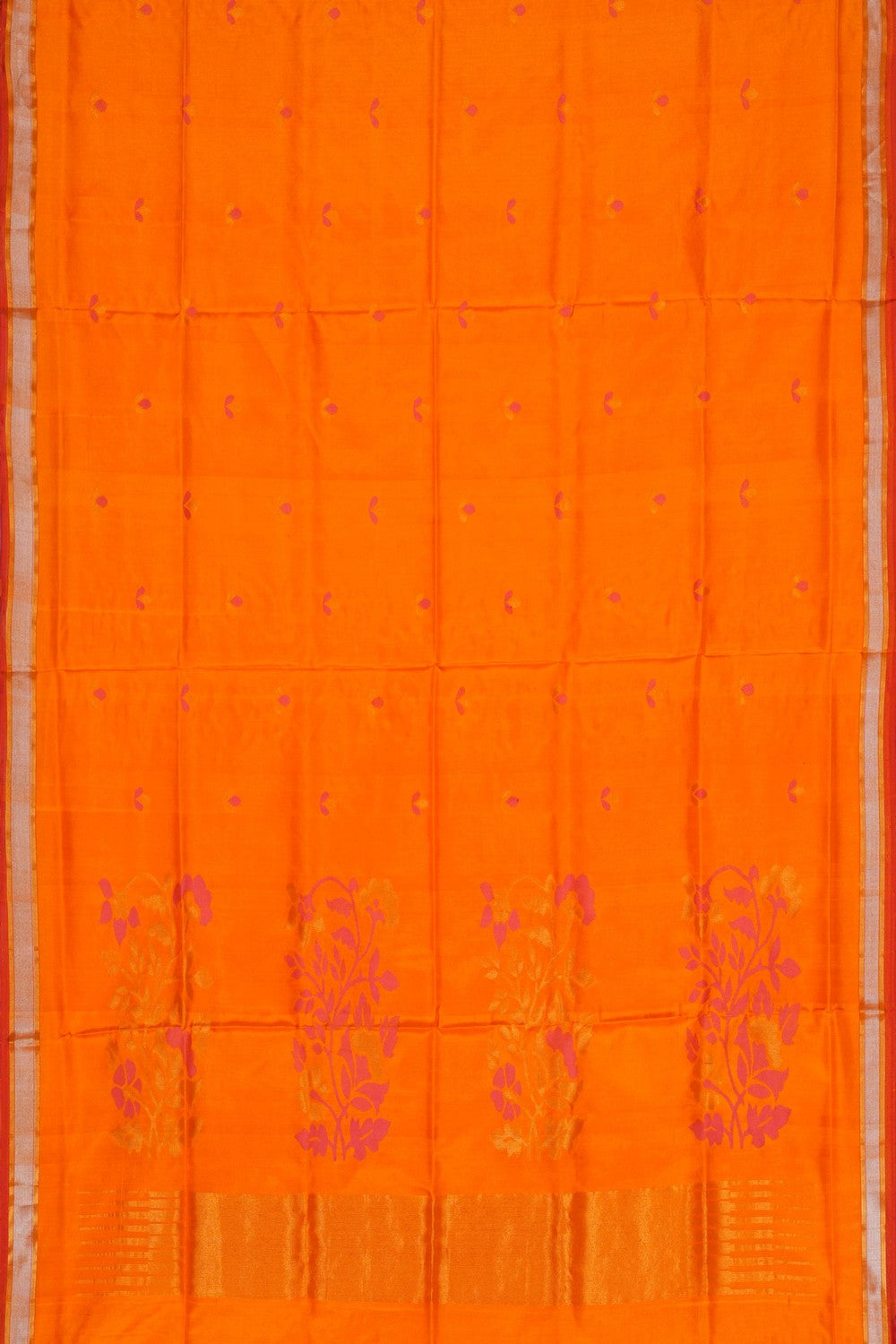 Image of Uppada Silk Orange Dupatta