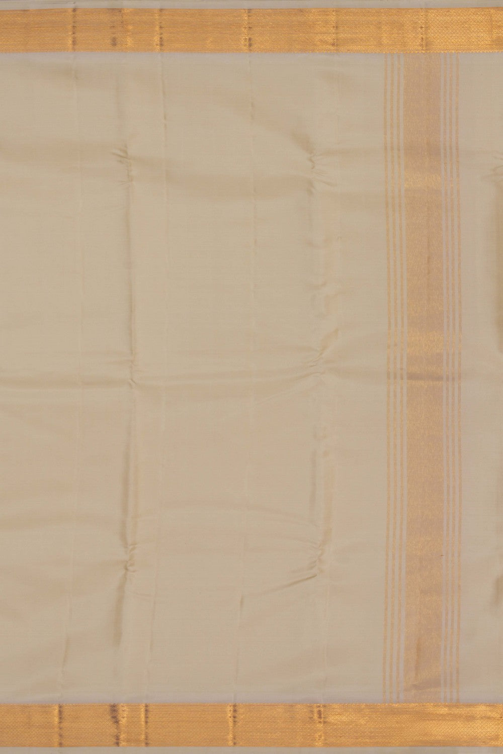 Image of Kanchi Silk Cream Traditional Dhoti With Kanduva (8 X 4)
