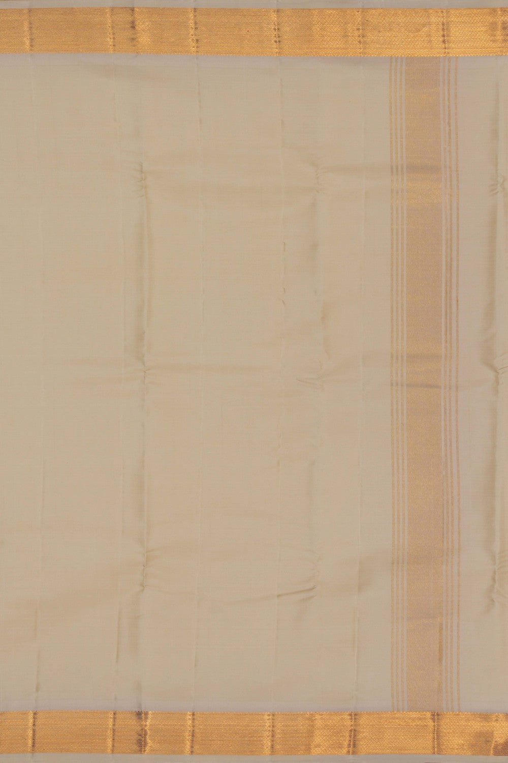 Image of Kanchi Silk Cream Traditional Dhoti With Kanduva (8 X 4)