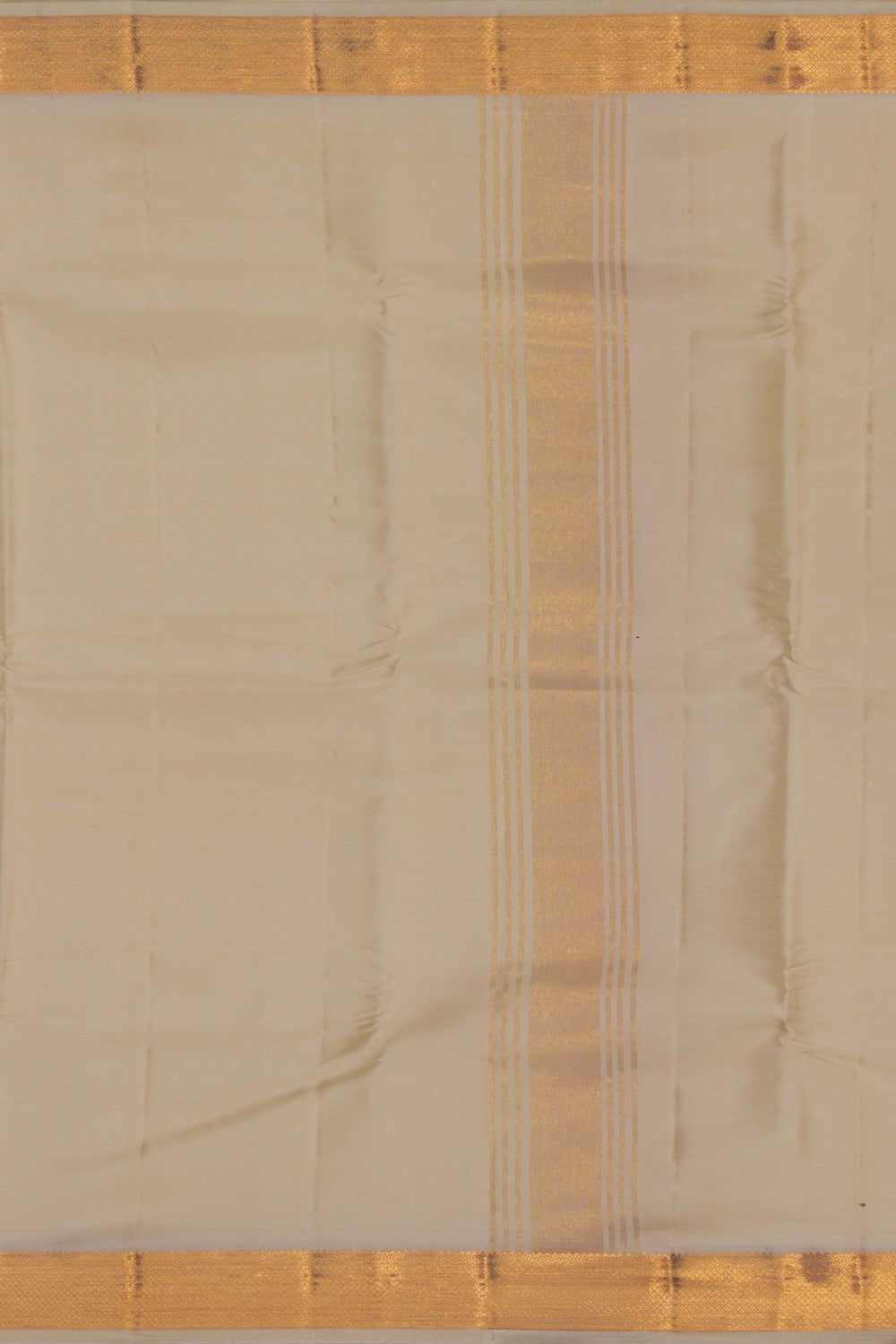 Image of Kanchi Silk Cream Traditional Dhoti With Kanduva (8 X 4)