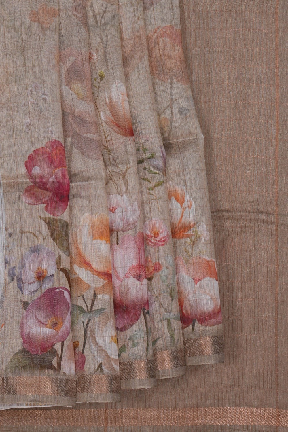 Image of A Grey Linen Saree