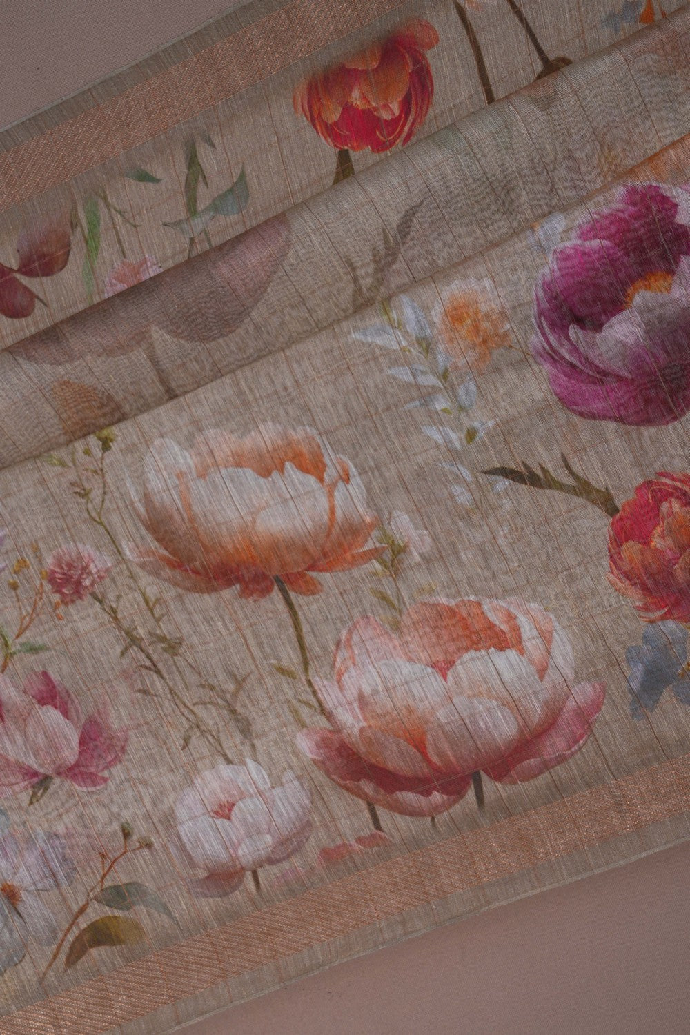 Image of A Grey Linen Saree