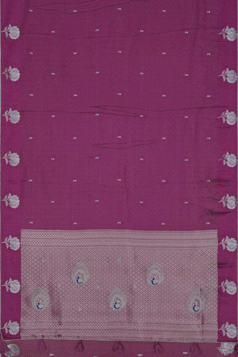 Image of Satin Silk Pink Saree