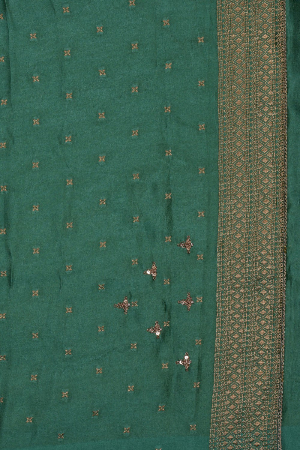 Image of Satin Silk Green Saree