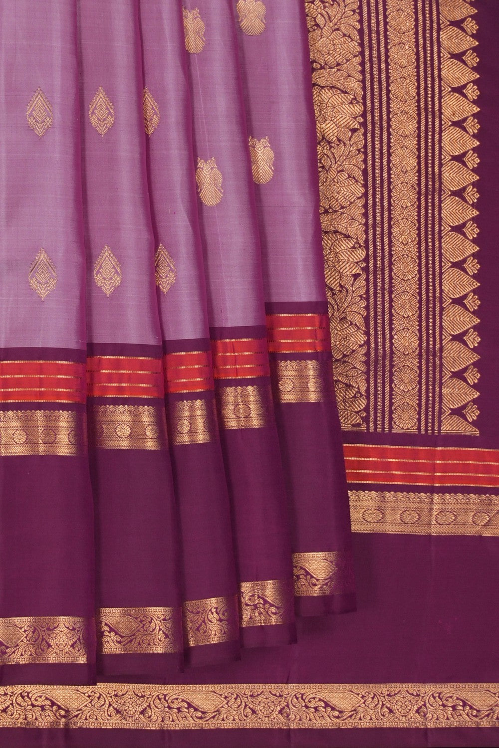Image of Gadwal Silk Mauve Saree