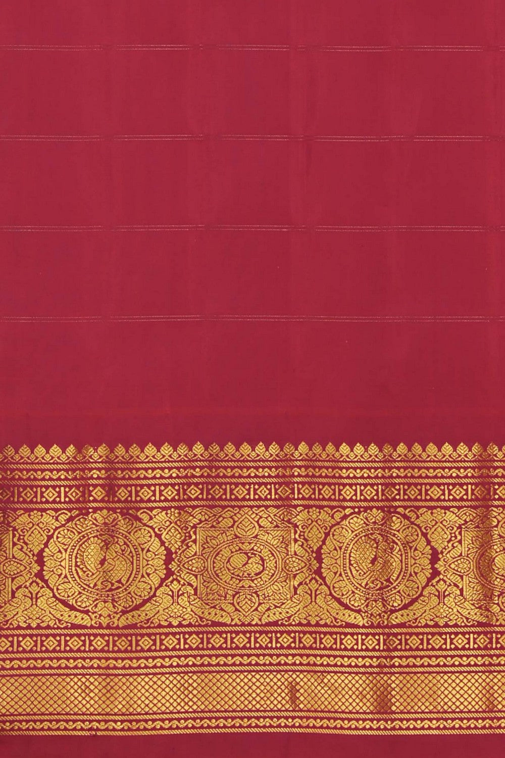 Image of Gadwal Silk Navy Blue Saree