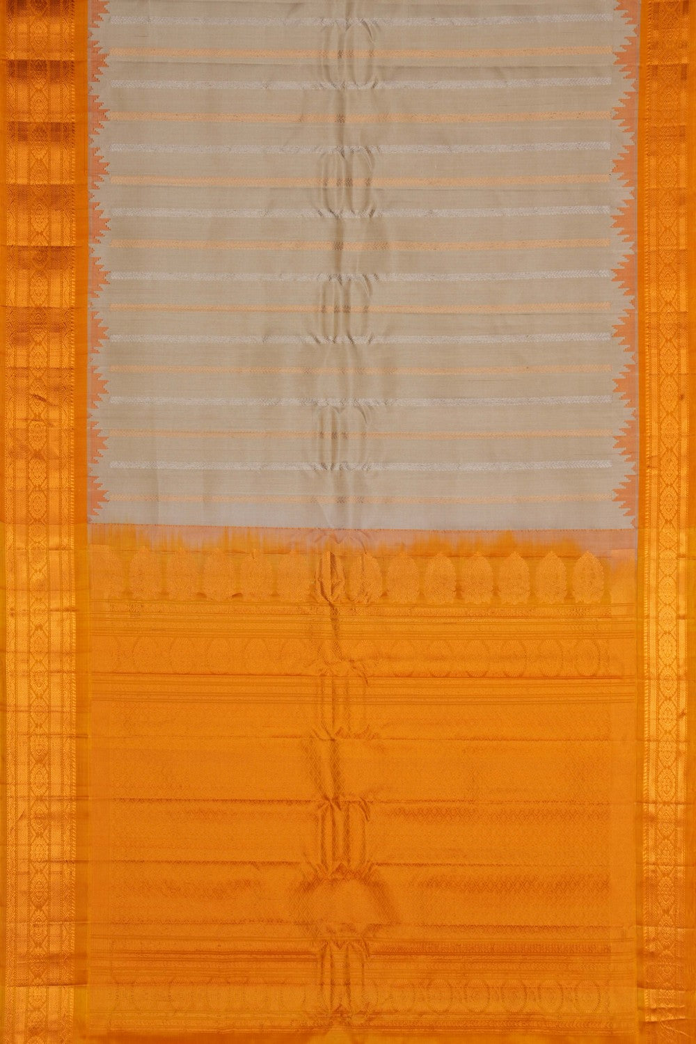 Image of Gadwal Silk Beige Saree