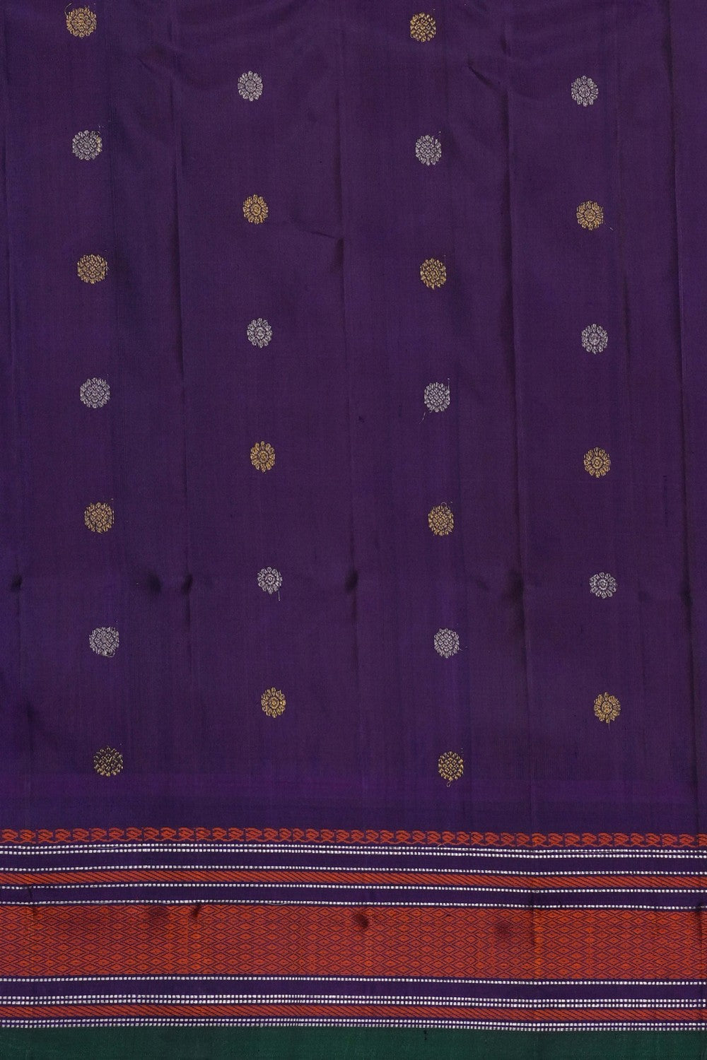 Image of Gadwal Silk Yellow Saree