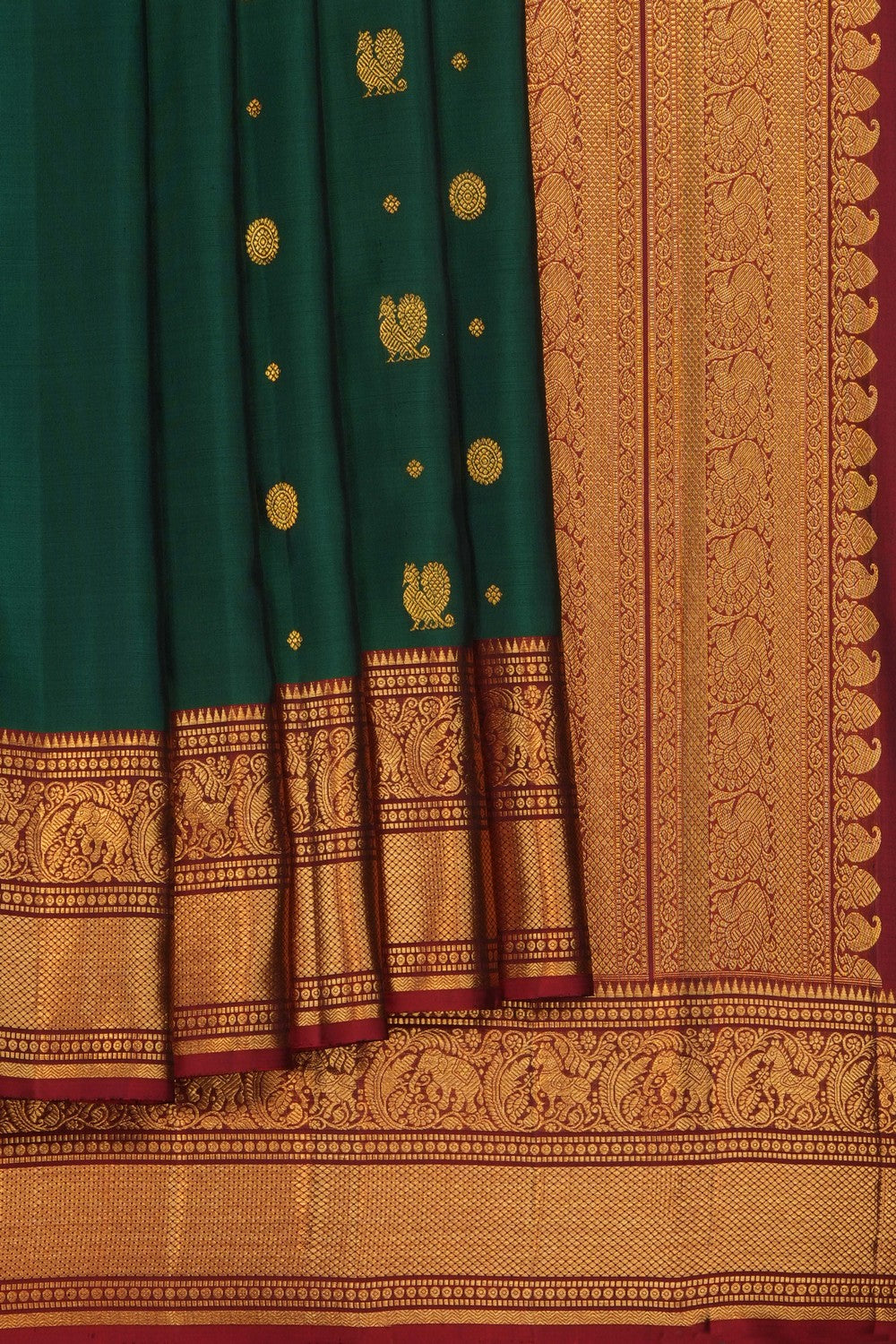 Image of Green South Silk Saree
