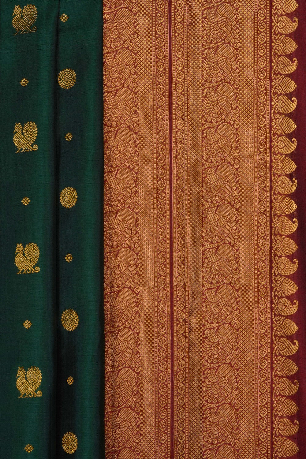 Image of Green South Silk Saree