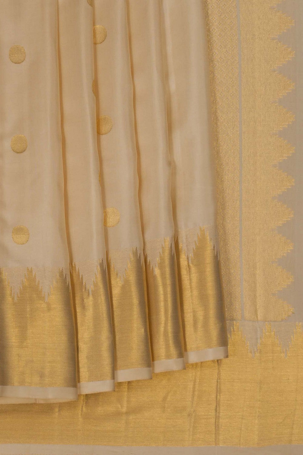 Image of South Silk Off-White Saree