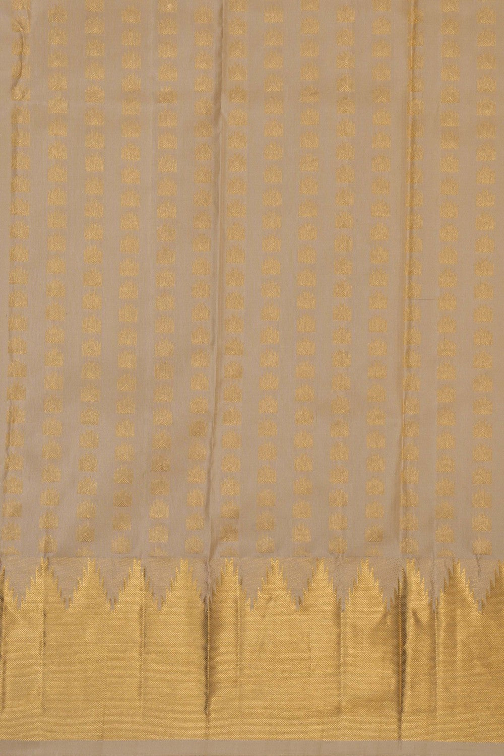 Image of South Silk Off-White Saree