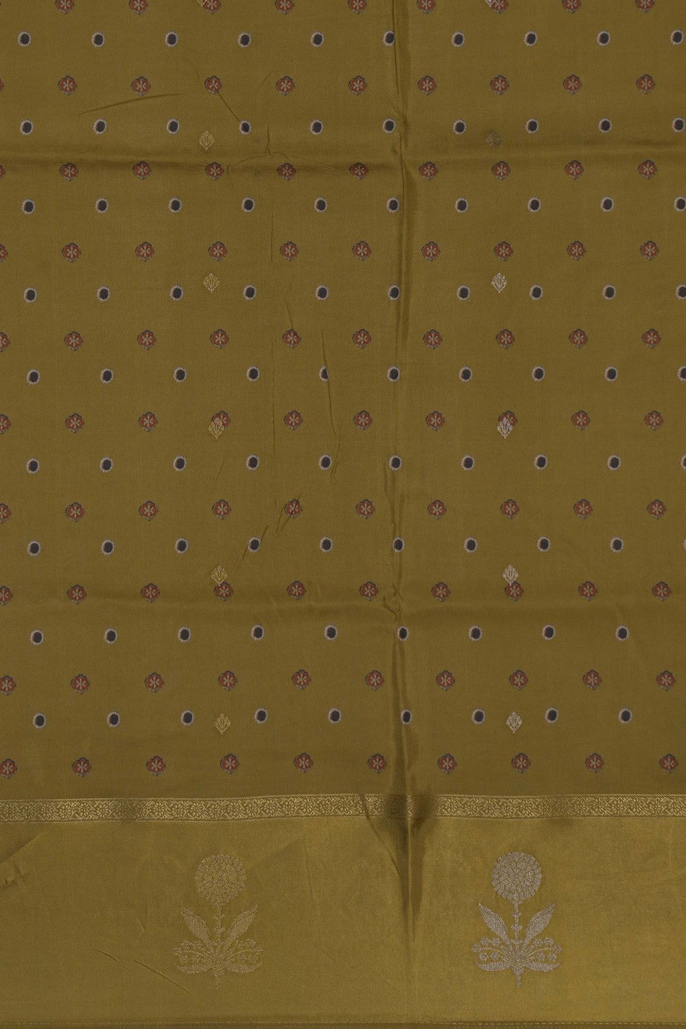 Image of Heena-Green Printed Ajrakh Modal Silk Saree