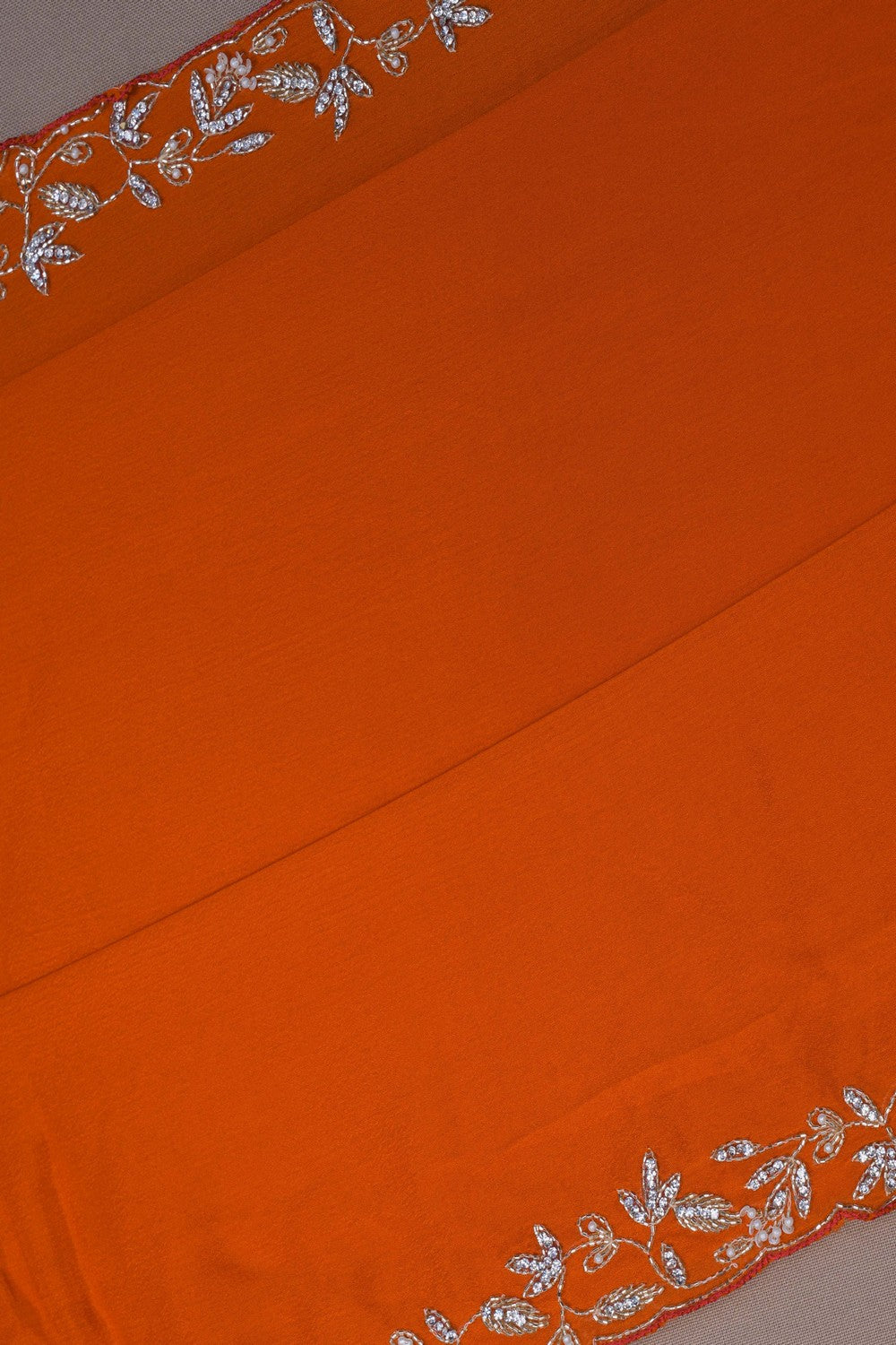 Image of A Crepe Silk Embroidery Saree