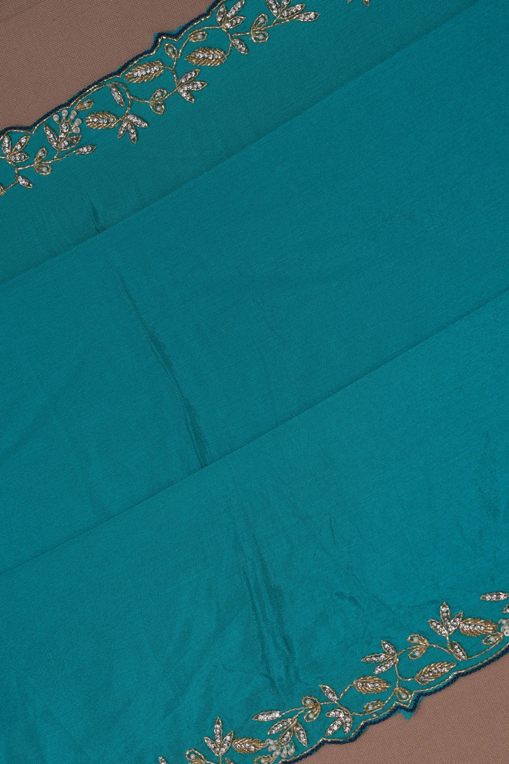 Image of A Crepe Silk Embroidery Saree