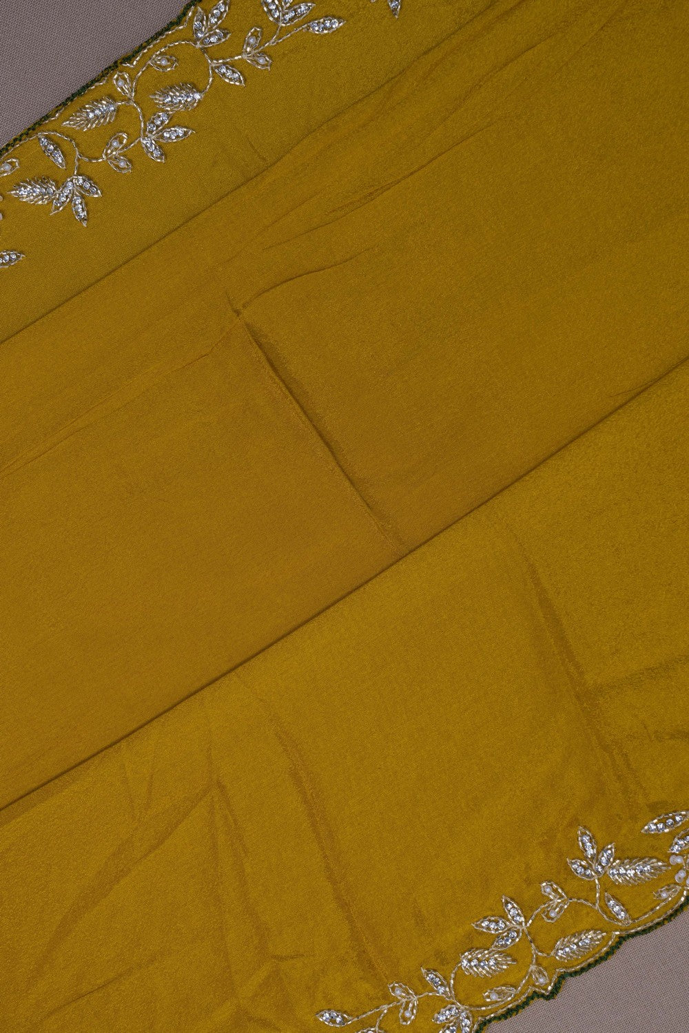 Image of A Crepe Silk Embroidery Saree