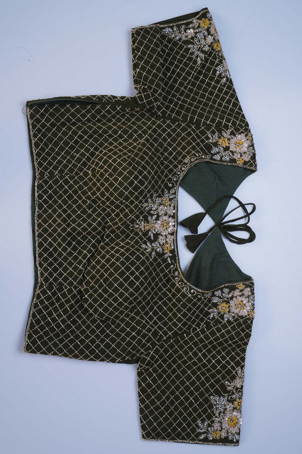 Image of A Crepe Silk Embroidery Saree