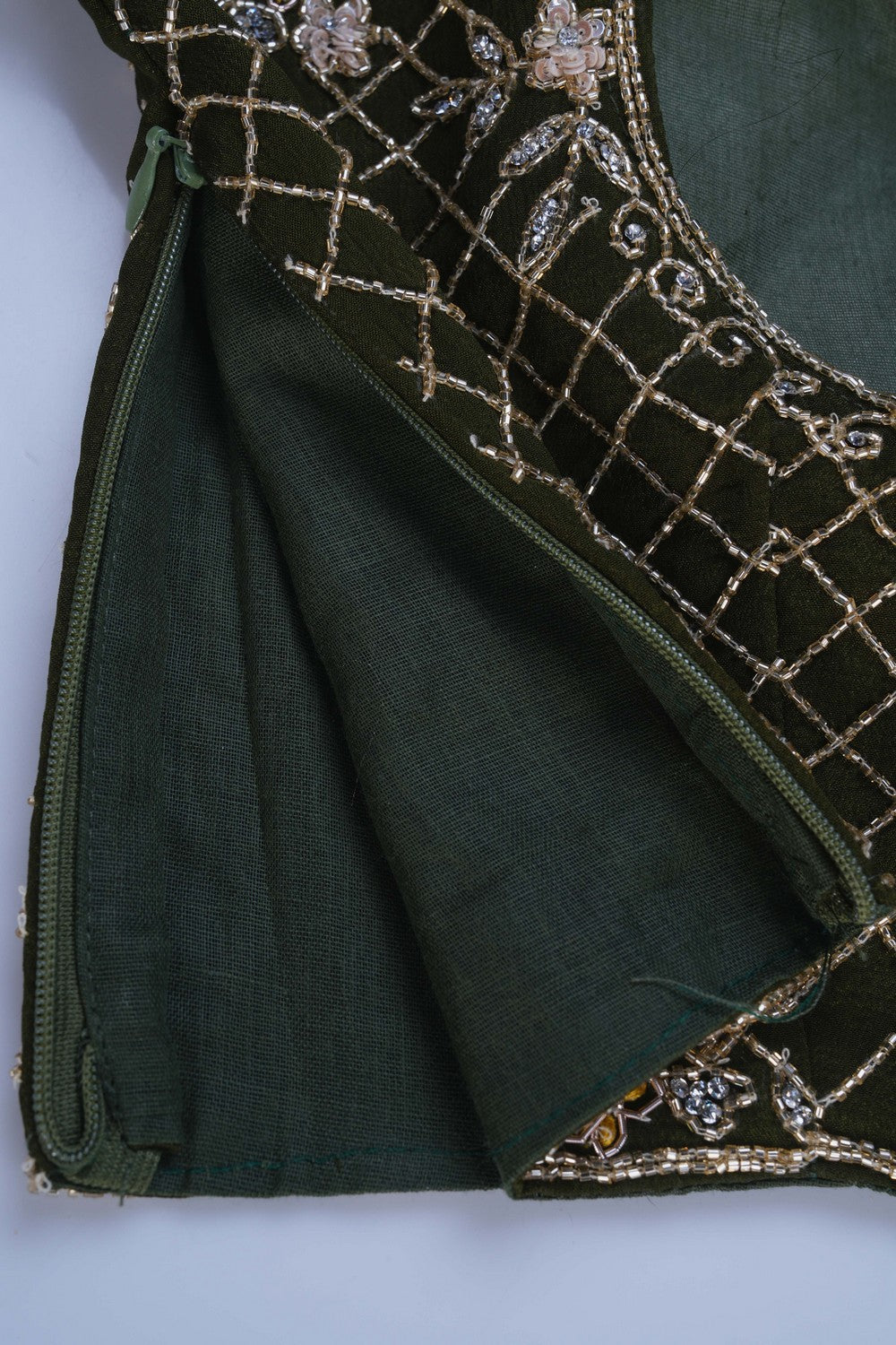 Image of A Crepe Silk Embroidery Saree