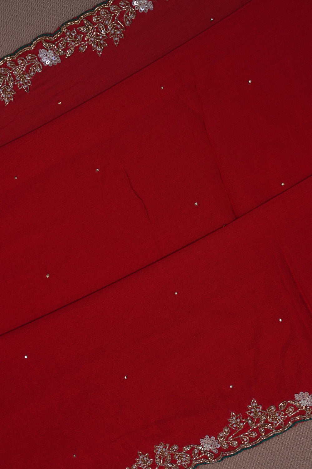 Image of A Crepe Silk Embroidery Saree