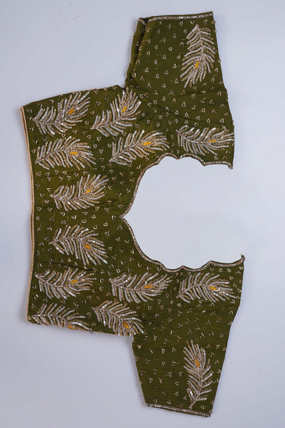 Image of A Crepe Silk Embroidery Saree