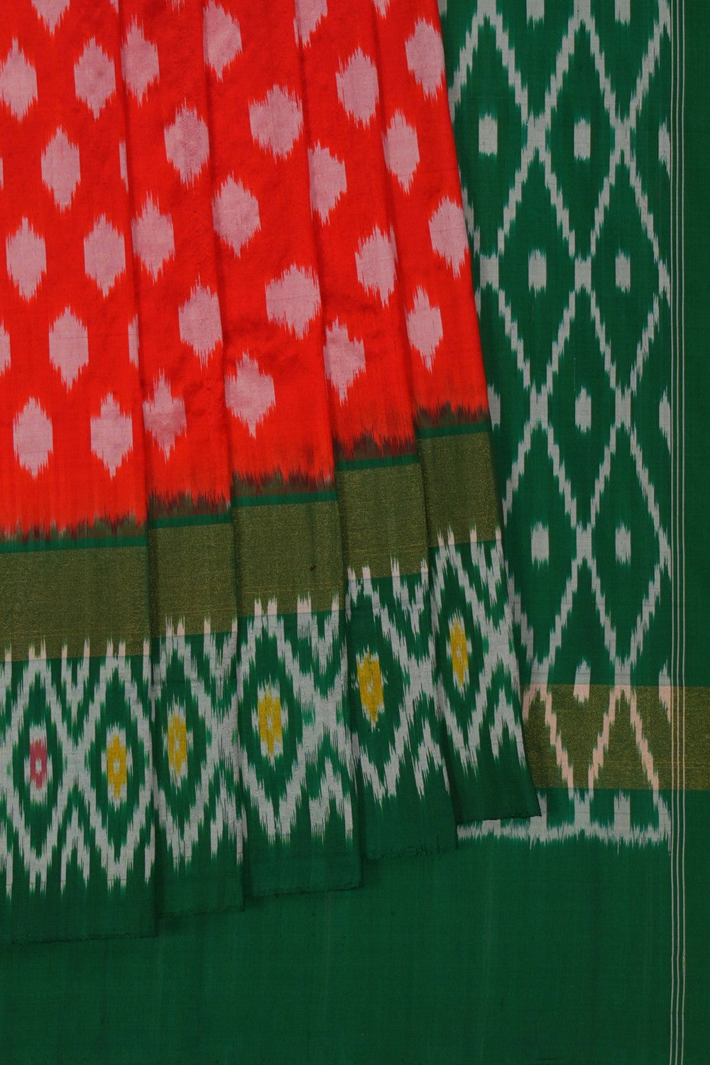 Image of Pochampally Ikat Silk Pink Saree