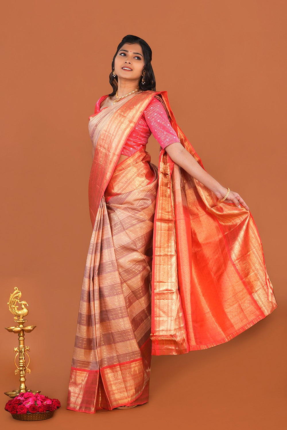 Image of South Silk Brocade Saree