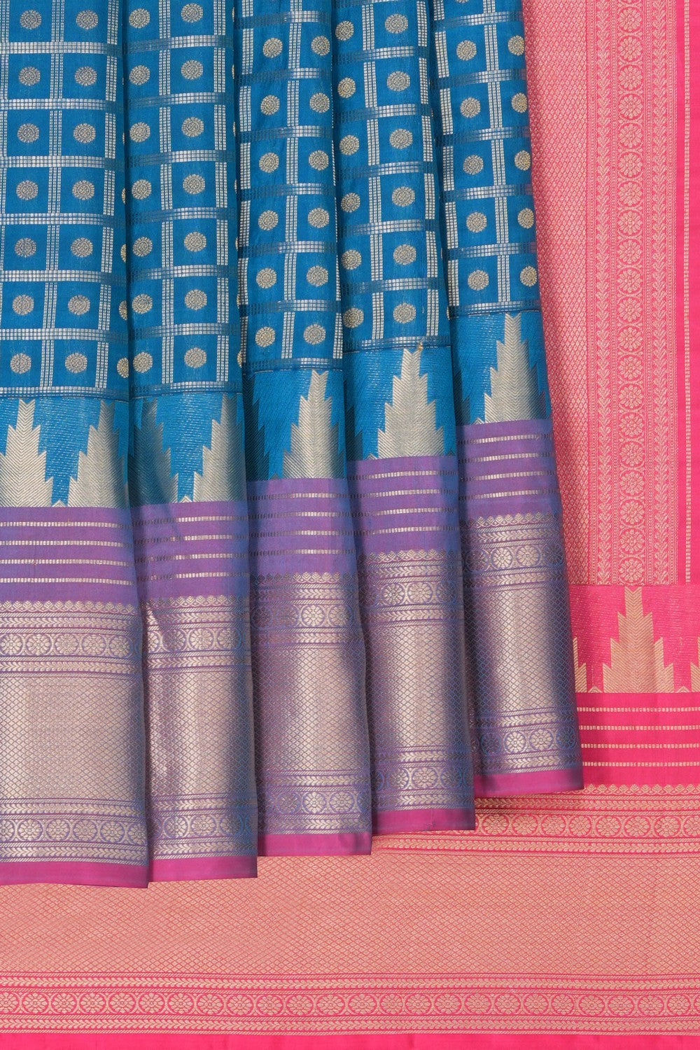 Image of South Silk Blue Saree