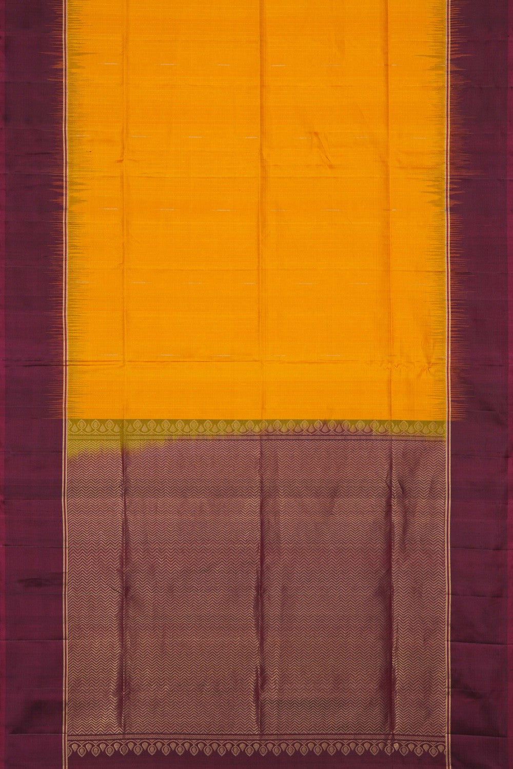 Image of South Silk Yellow Saree