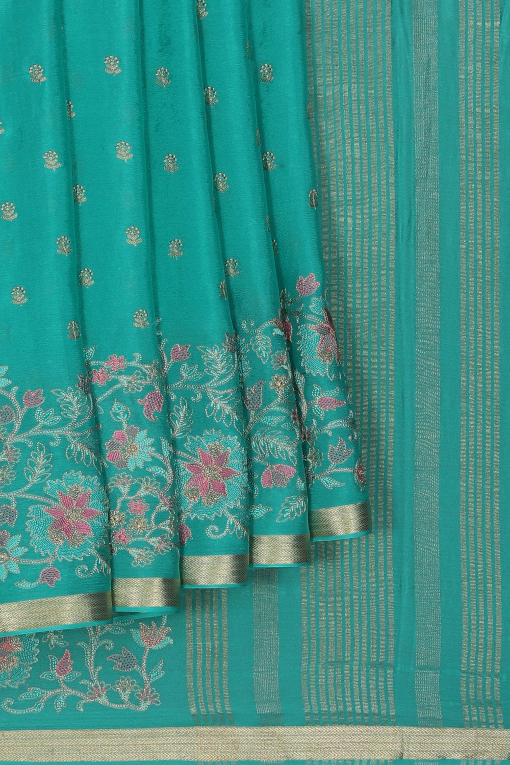 Image of A Beautiful Crepe Embroidery Saree