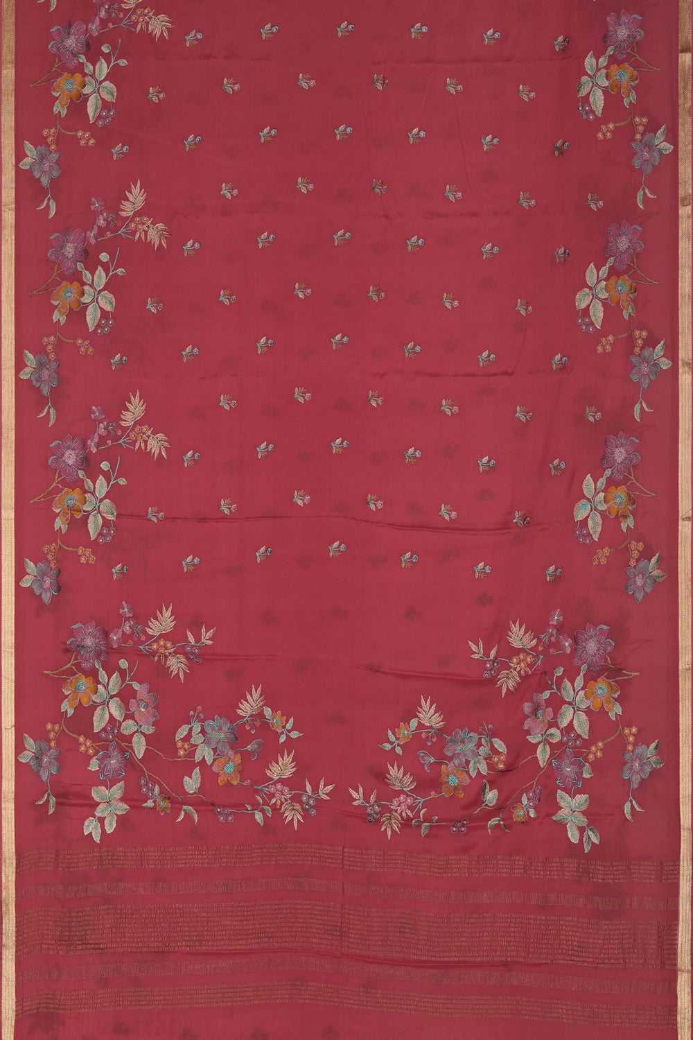 Image of A Beautiful Crepe Embroidery Saree