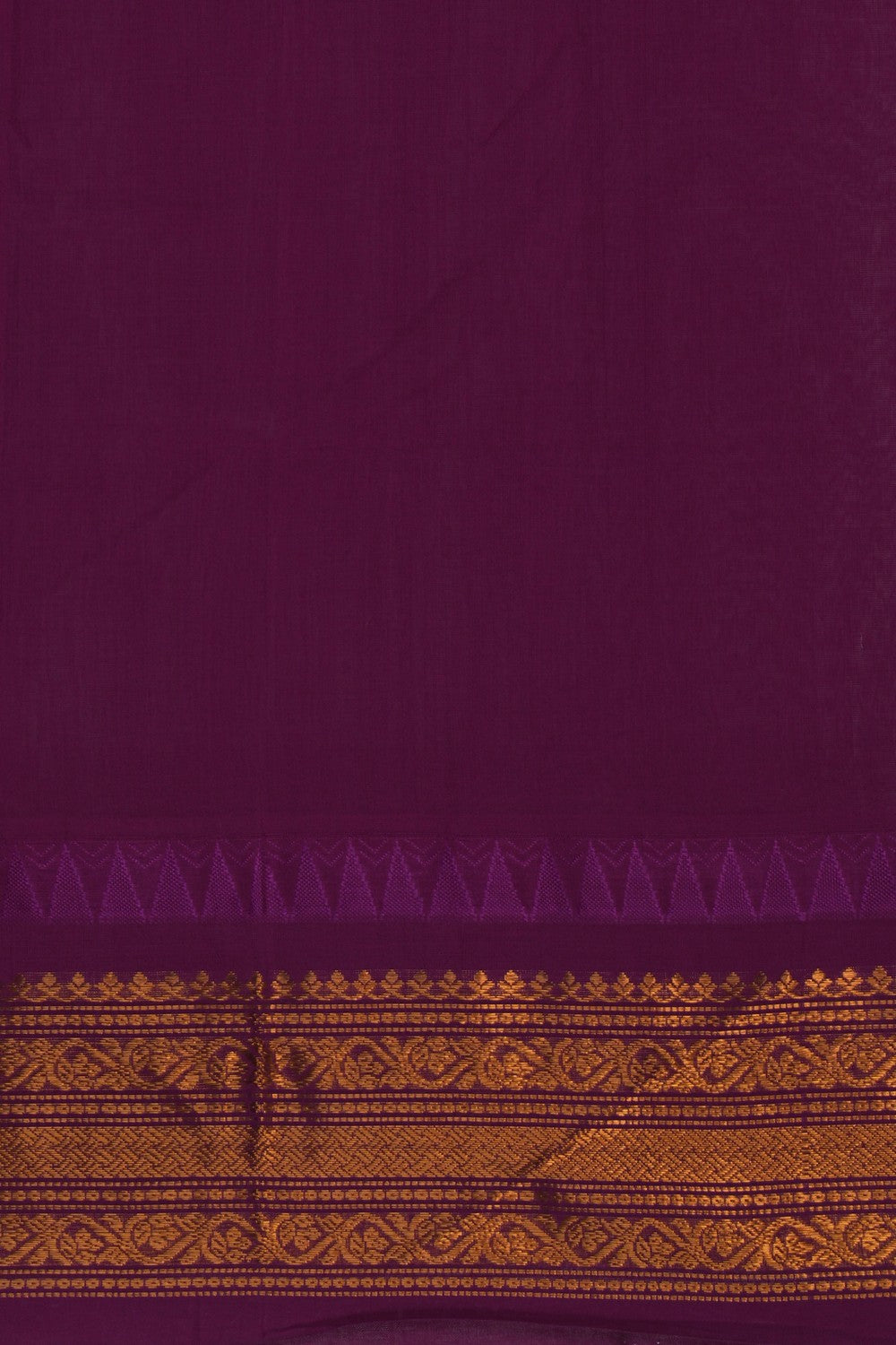 Image of Gadwal Cotton Off-White Saree