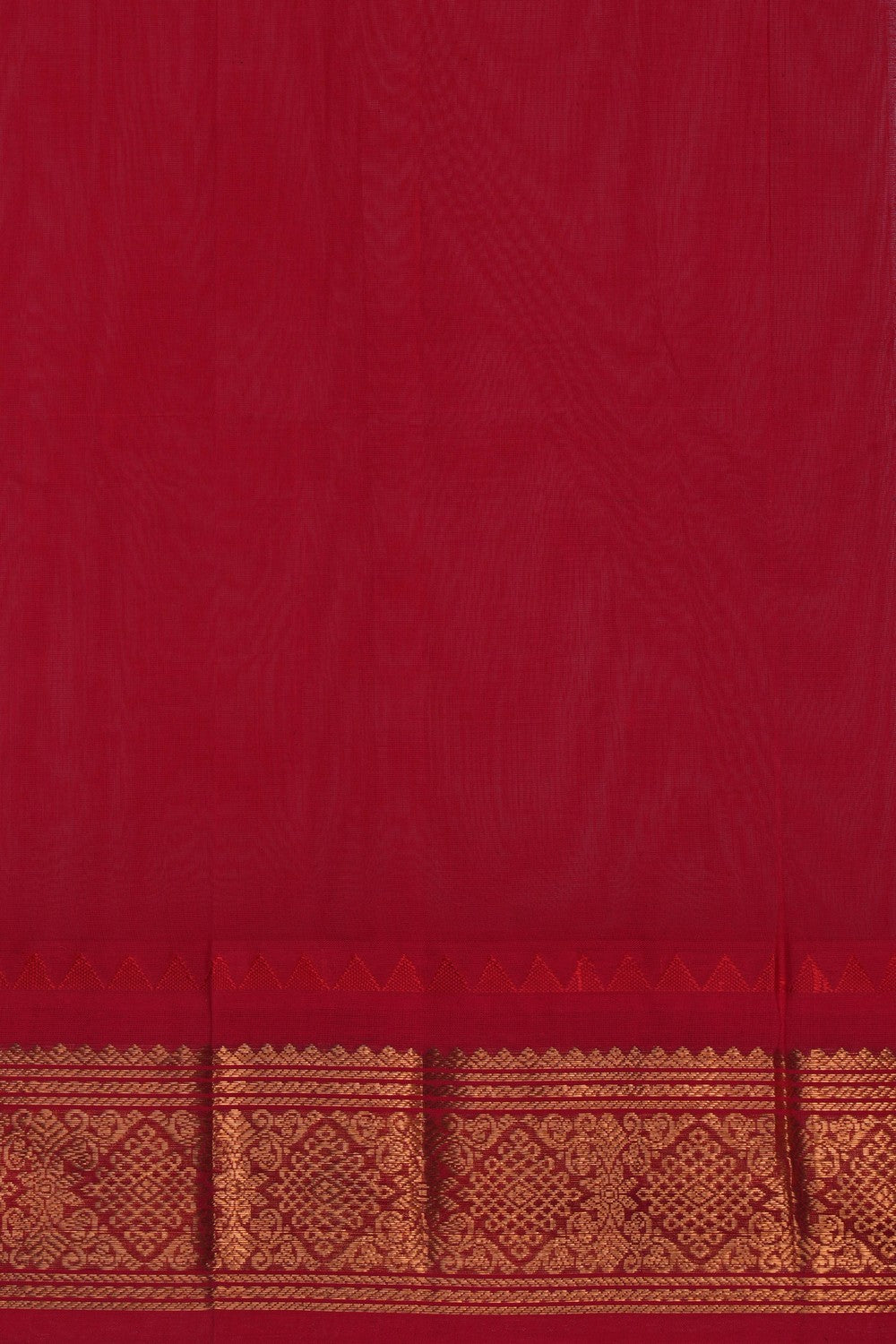 Image of Gadwal Cotton Navy Blue Saree