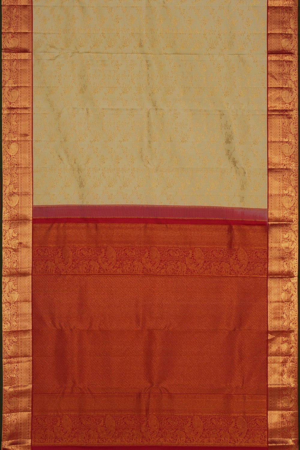 Image of Kanchipattu Brocade Cream Saree