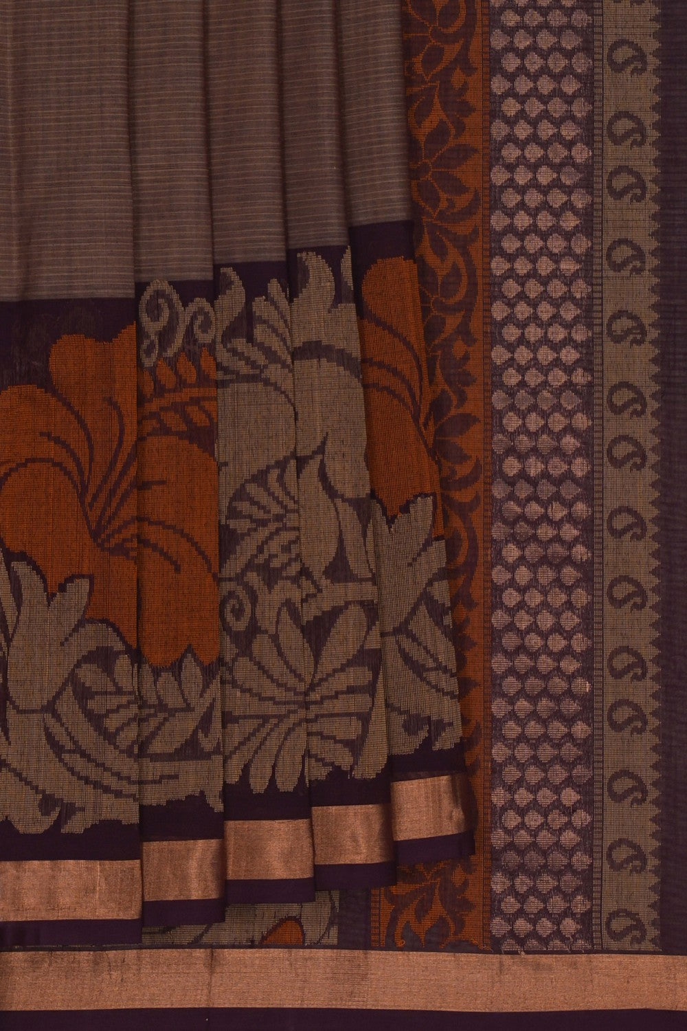 Image of Kanchi Cotton Beige Saree